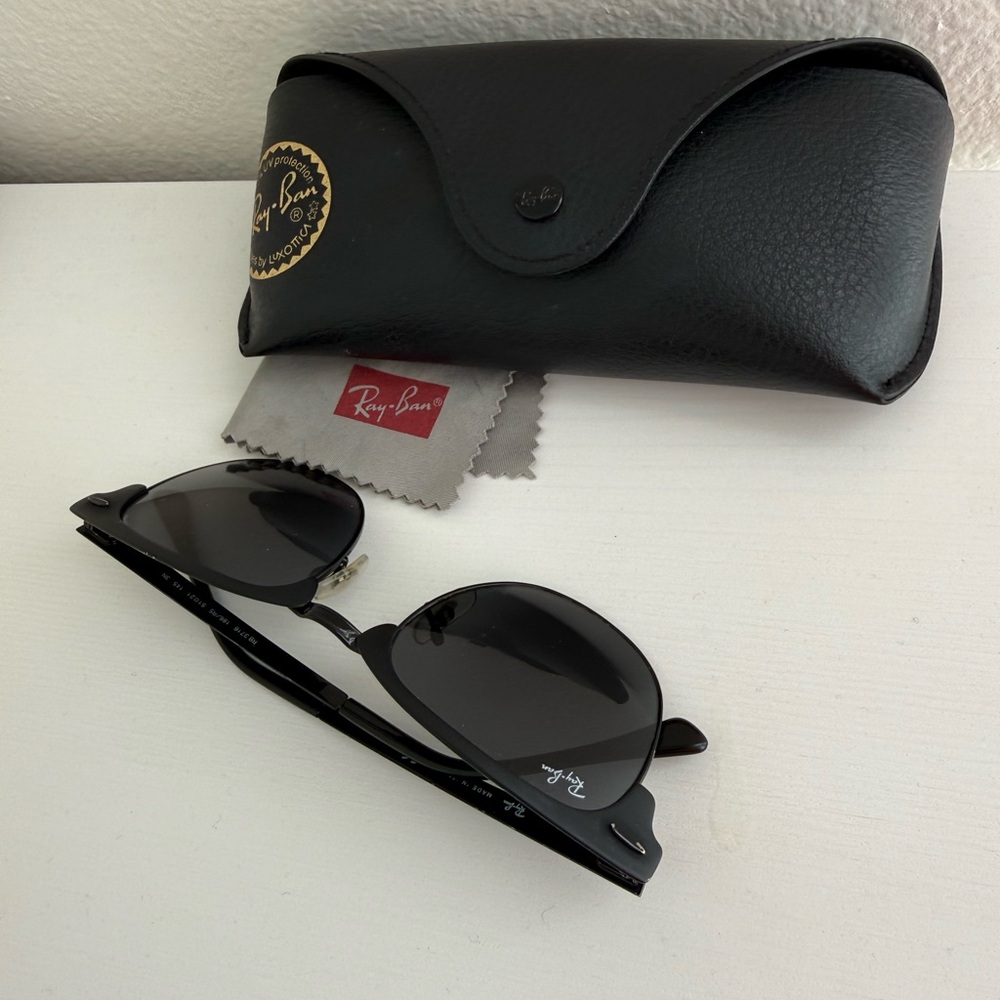 Ray-Ban RB3716 club-master metal  Black Sunglasses
